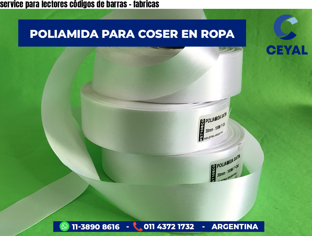 service para lectores códigos de barras - fabricas
