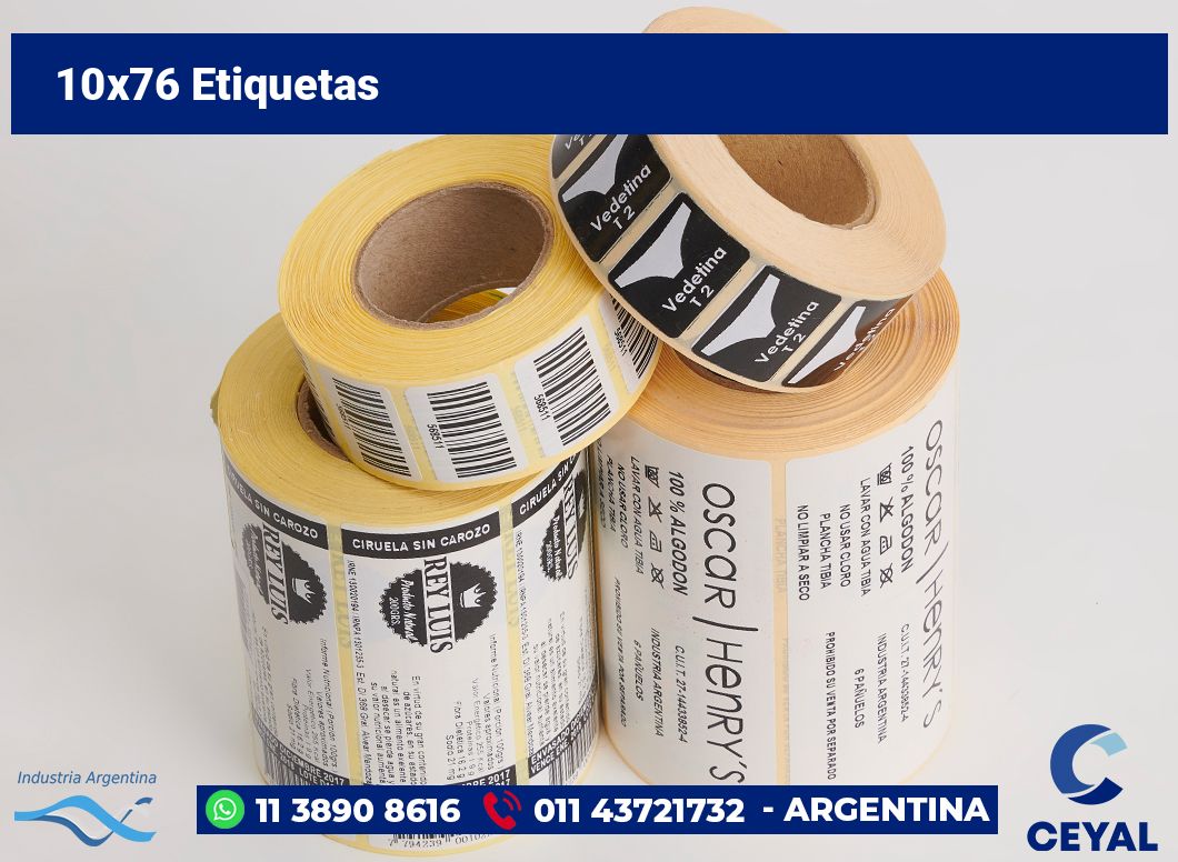 10×76 Etiquetas