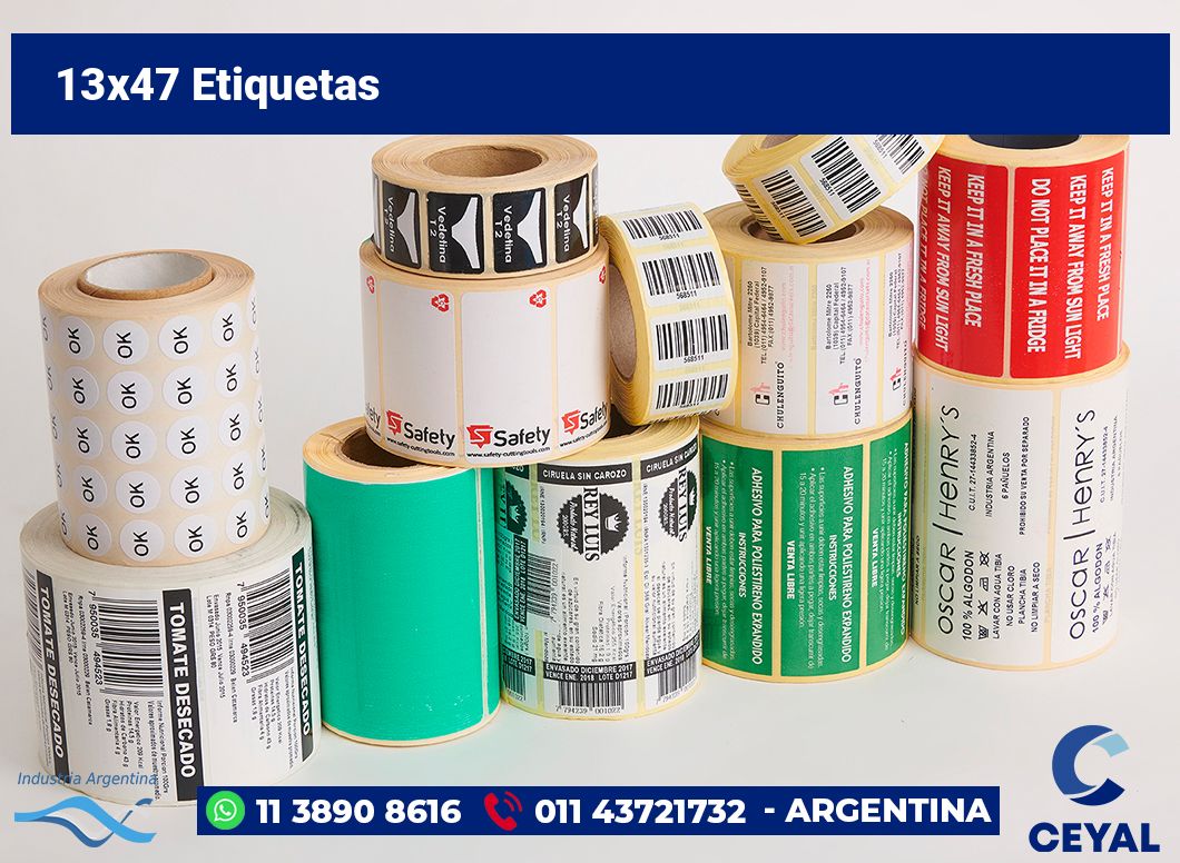 13x47 Etiquetas