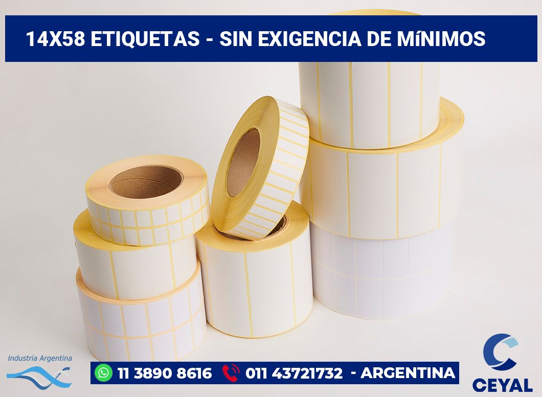 14x58 Etiquetas