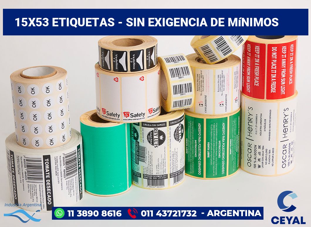 15×53 Etiquetas