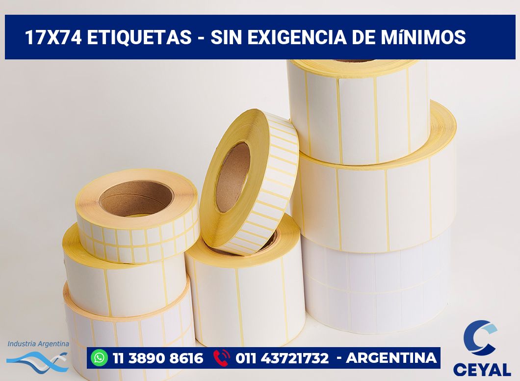 17x74 Etiquetas
