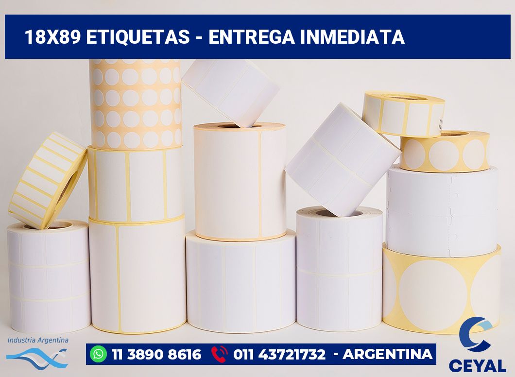 18×89 Etiquetas