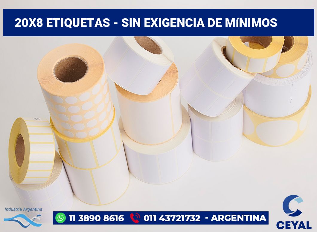 20×8 Etiquetas