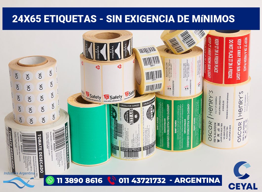 24x65 Etiquetas