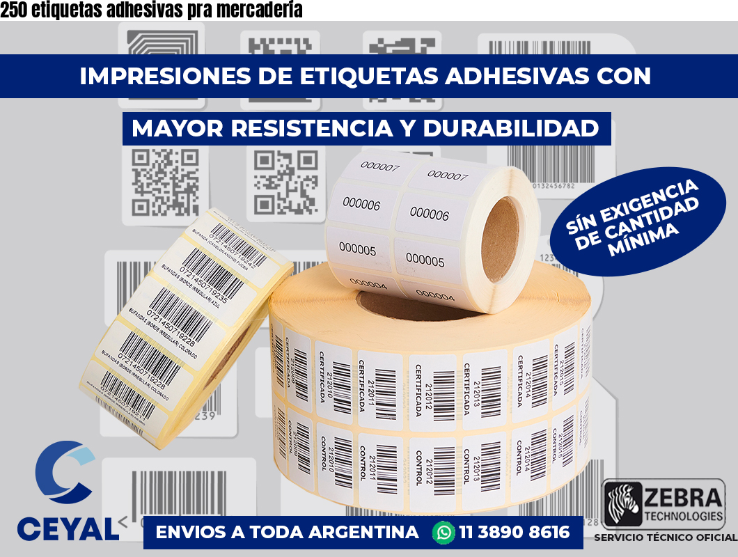 250 etiquetas adhesivas pra mercadería