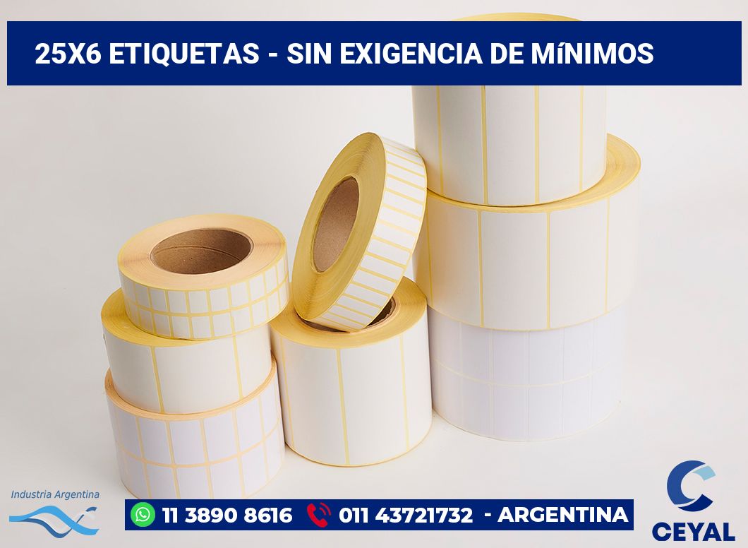 25x6 Etiquetas