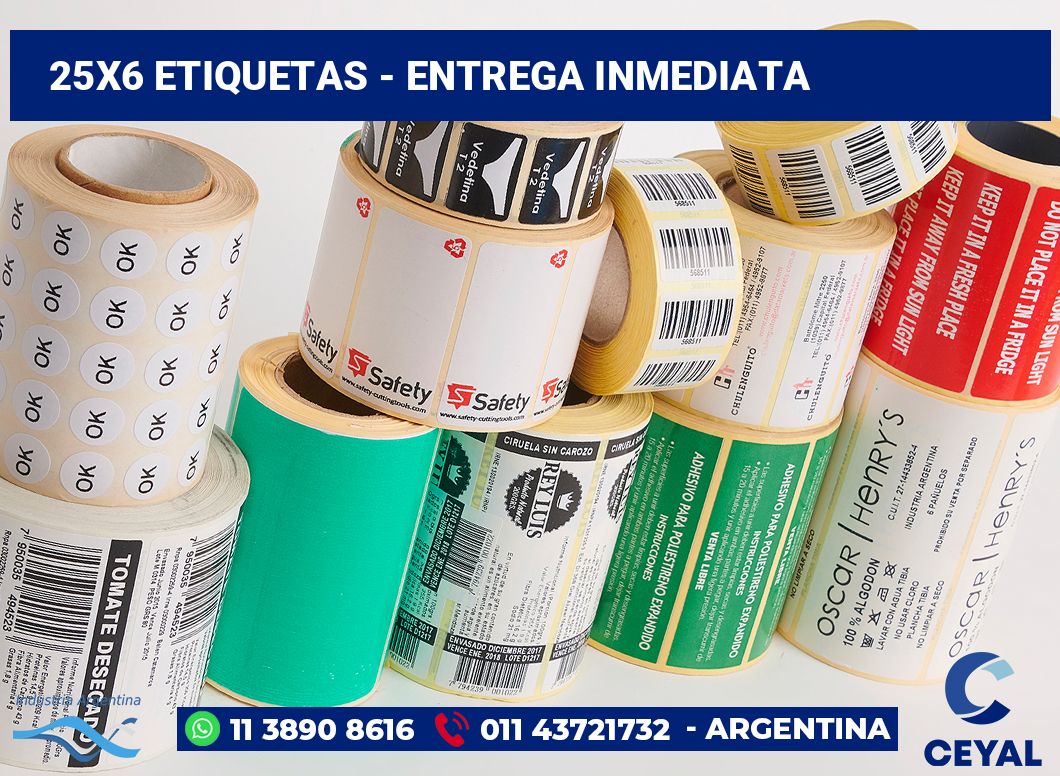 25×6 Etiquetas