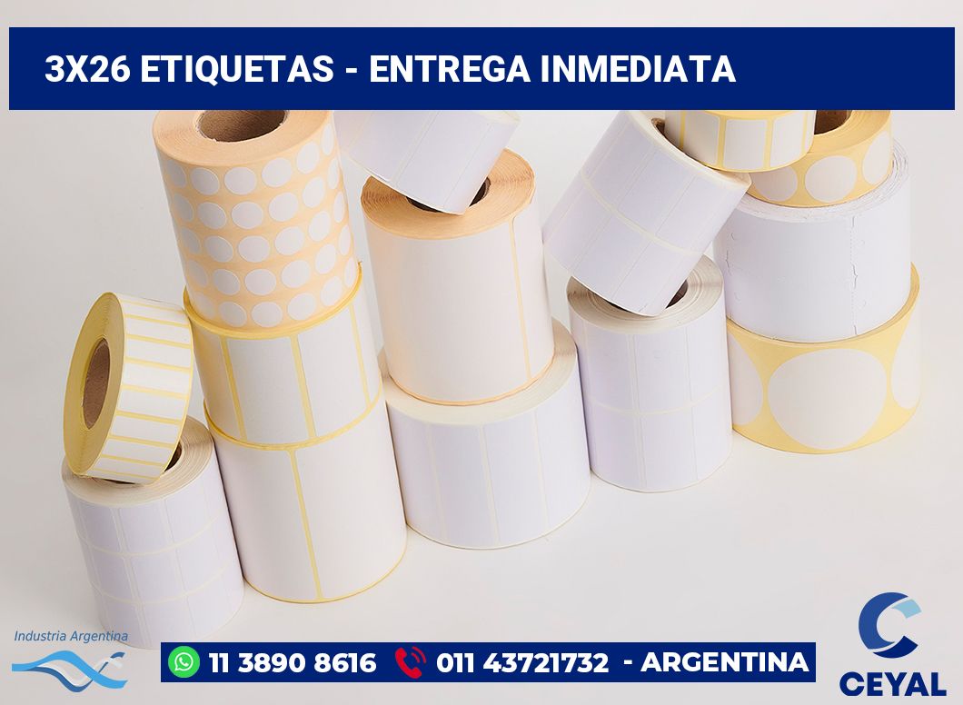 3x26 Etiquetas