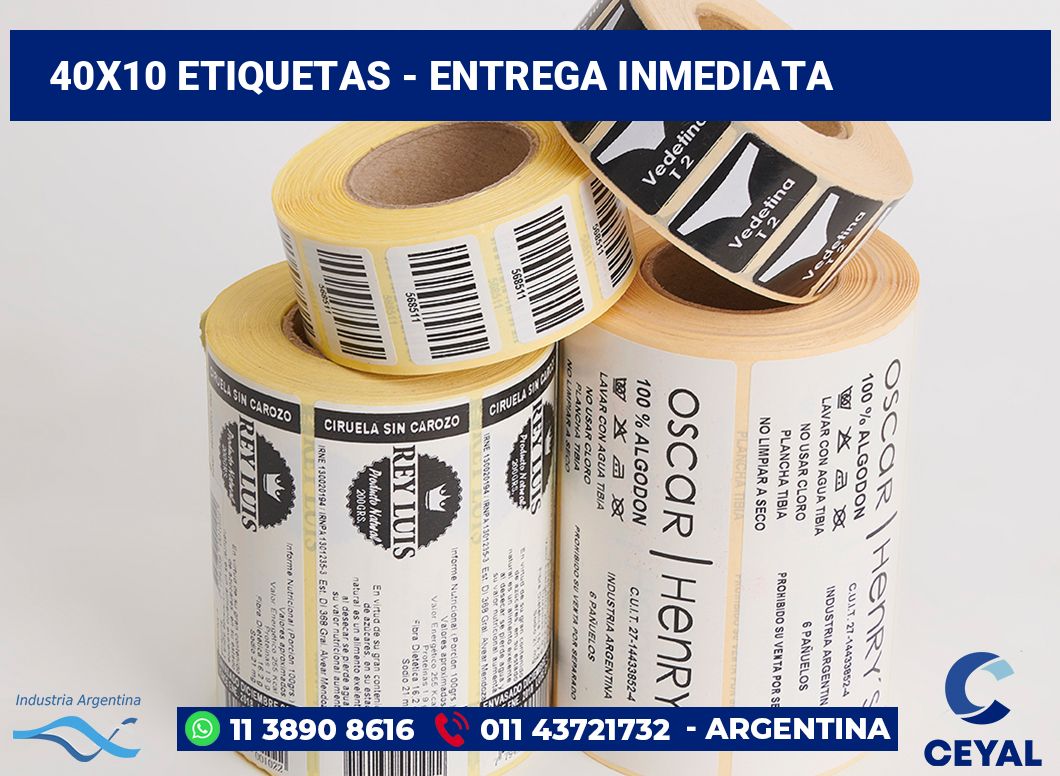 40x10 Etiquetas