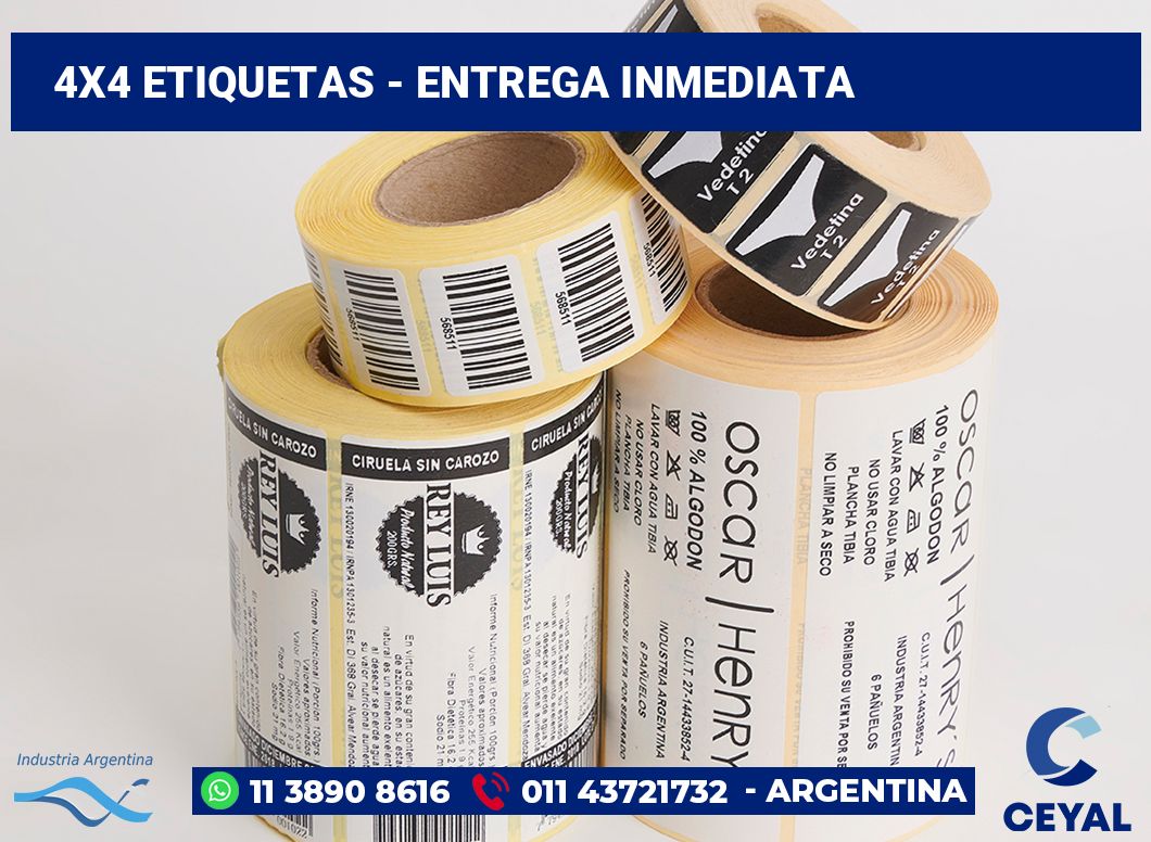 4×4 Etiquetas