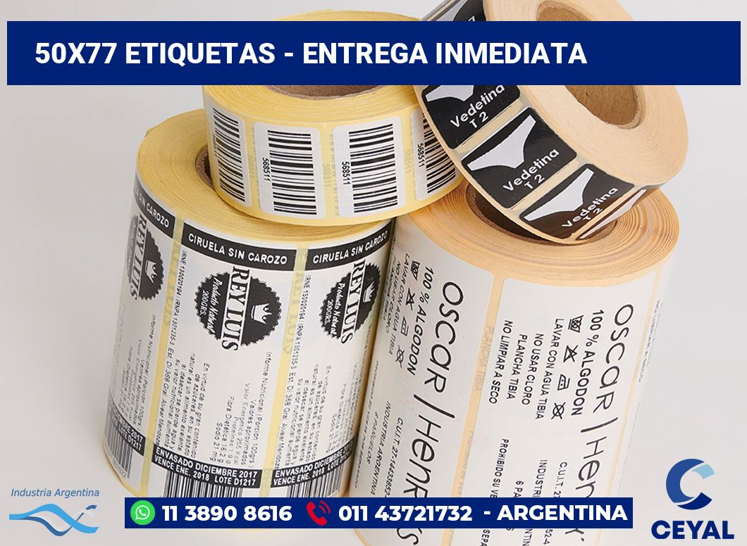 50×77 Etiquetas