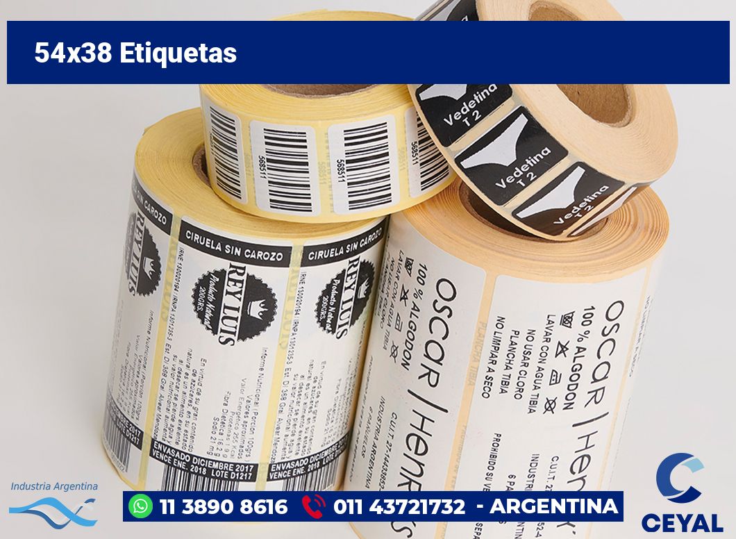 54×38 Etiquetas