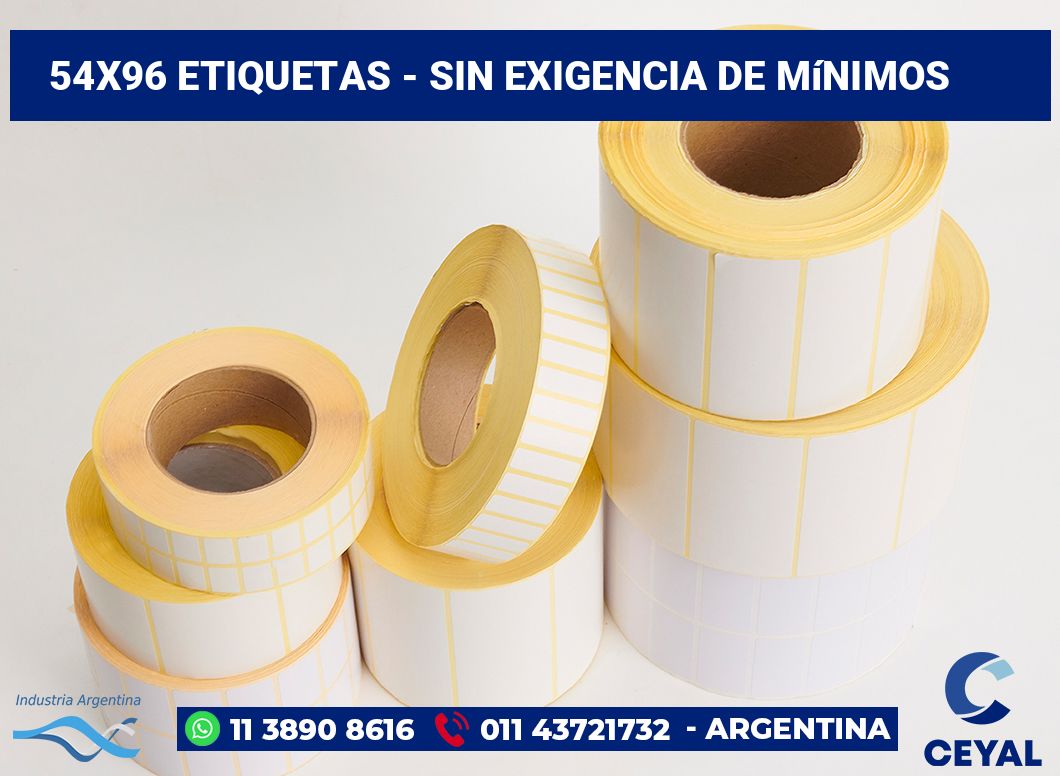 54x96 Etiquetas