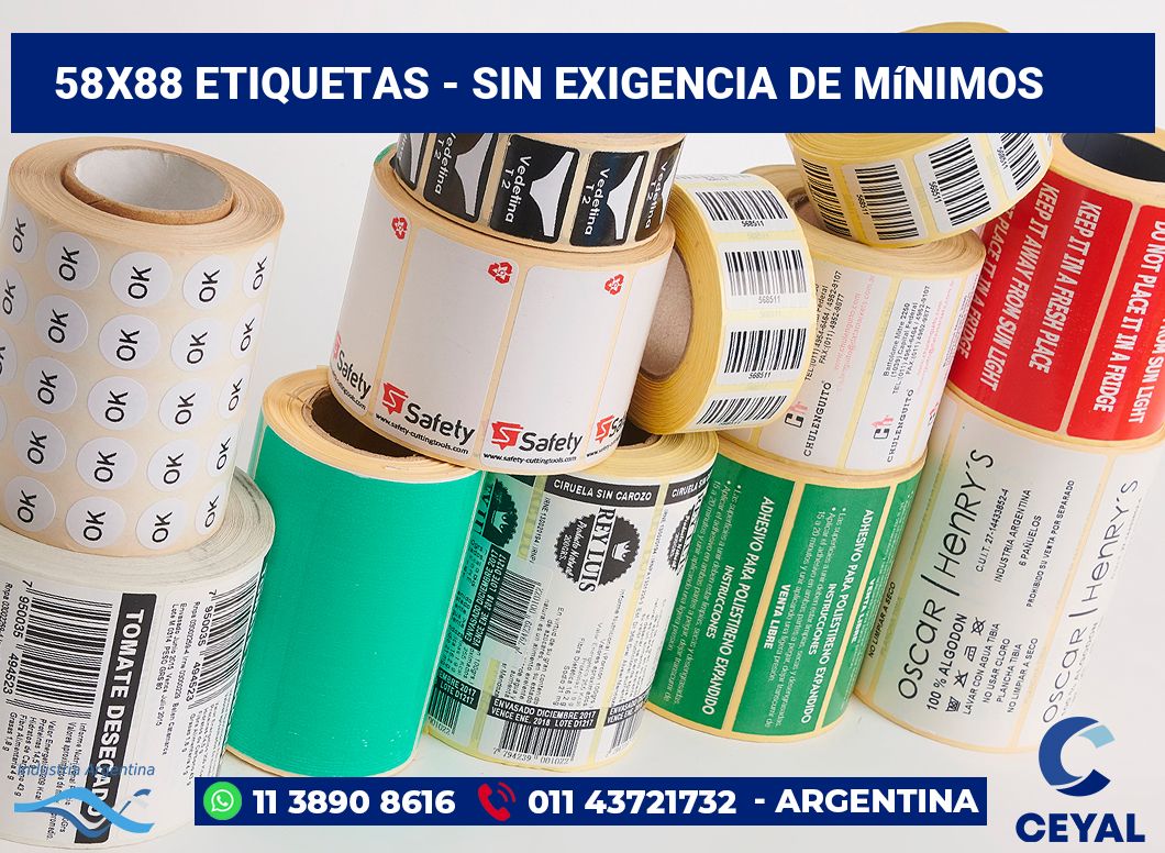 58x88 Etiquetas