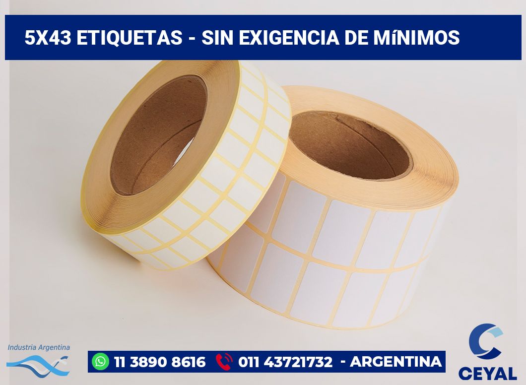 5x43 Etiquetas