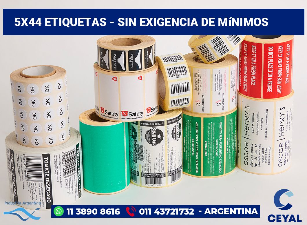 5x44 Etiquetas