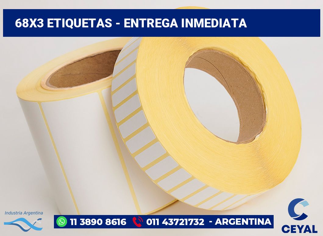 68×3 Etiquetas