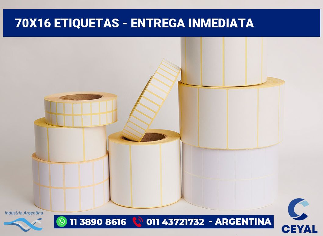 70×16 Etiquetas