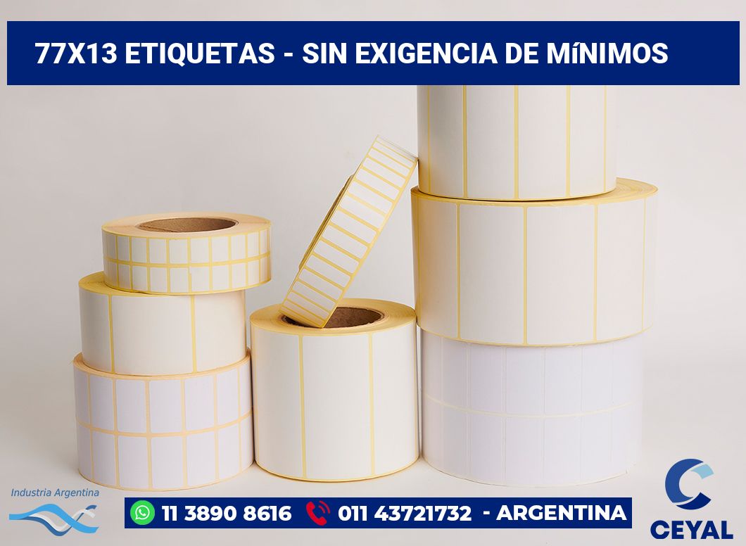 77x13 Etiquetas