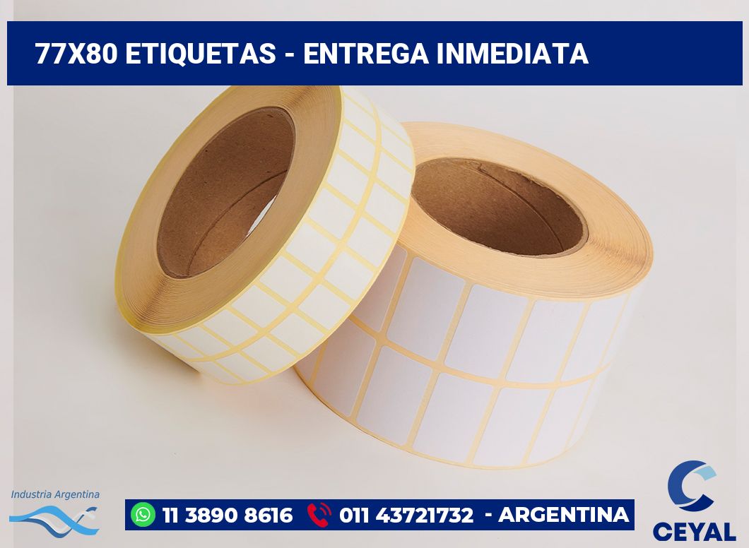 77×80 Etiquetas