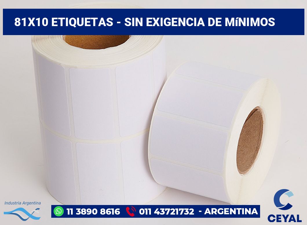 81×10 Etiquetas