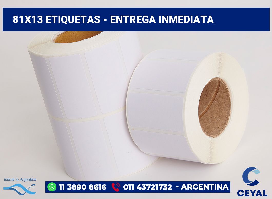 81×13 Etiquetas