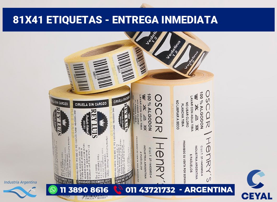 81×41 Etiquetas