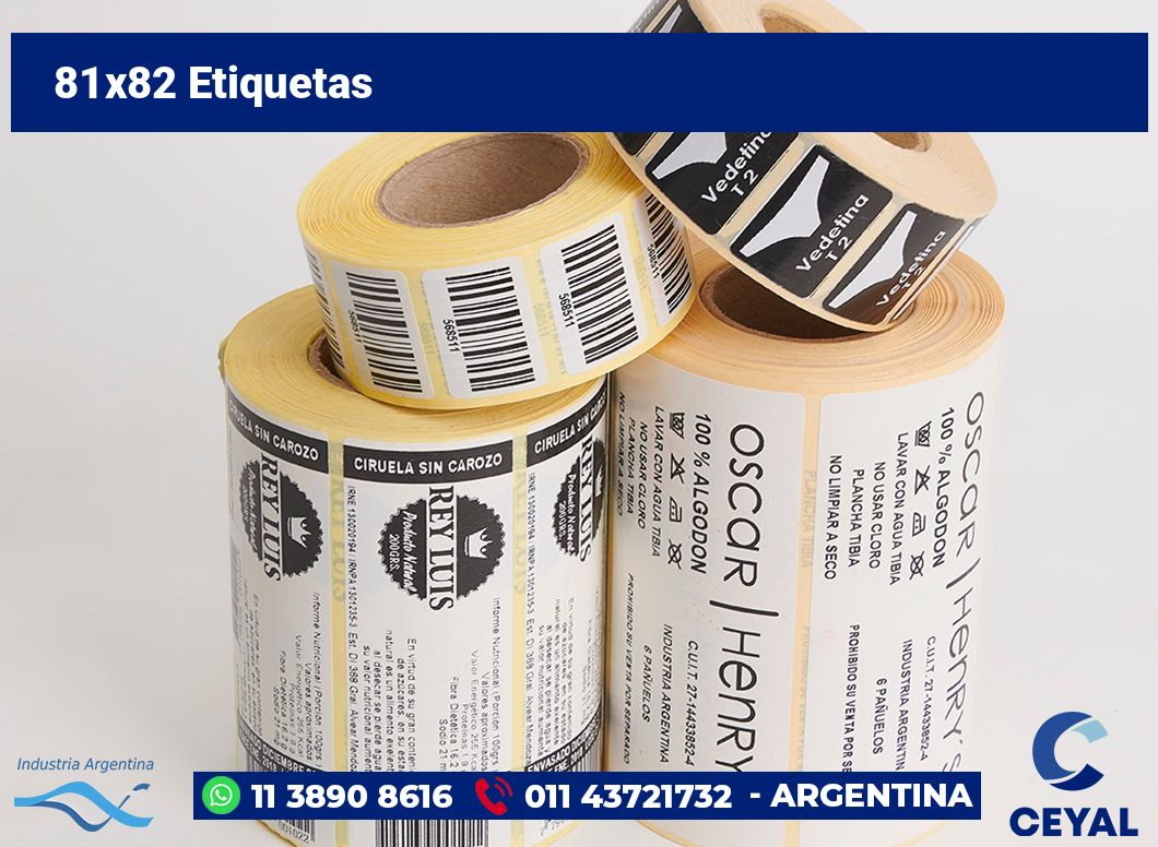 81×82 Etiquetas