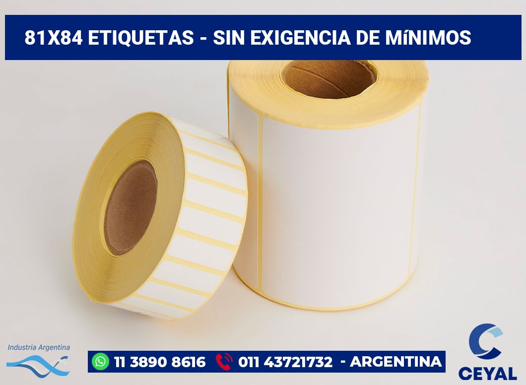 81x84 Etiquetas