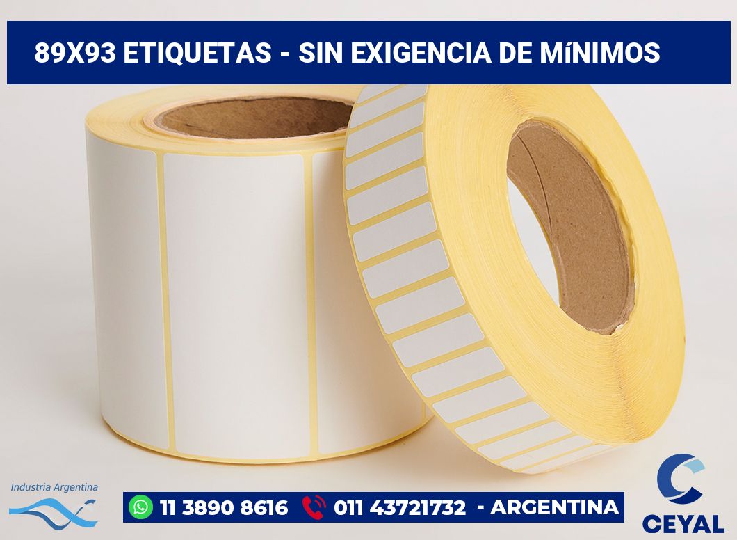 89×93 Etiquetas