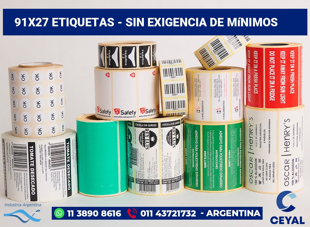 91×27 Etiquetas