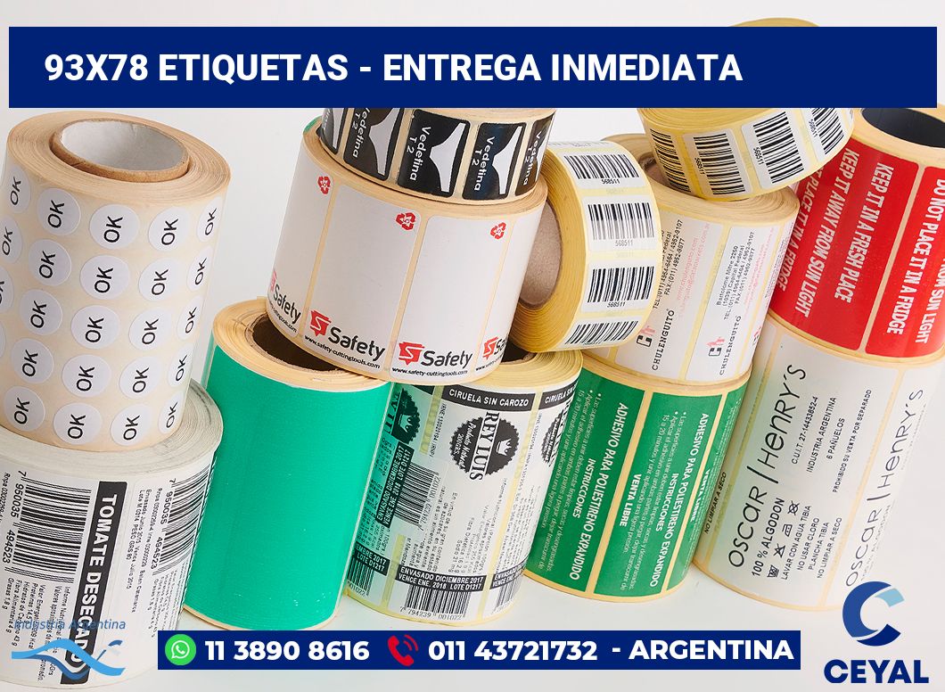 93x78 Etiquetas