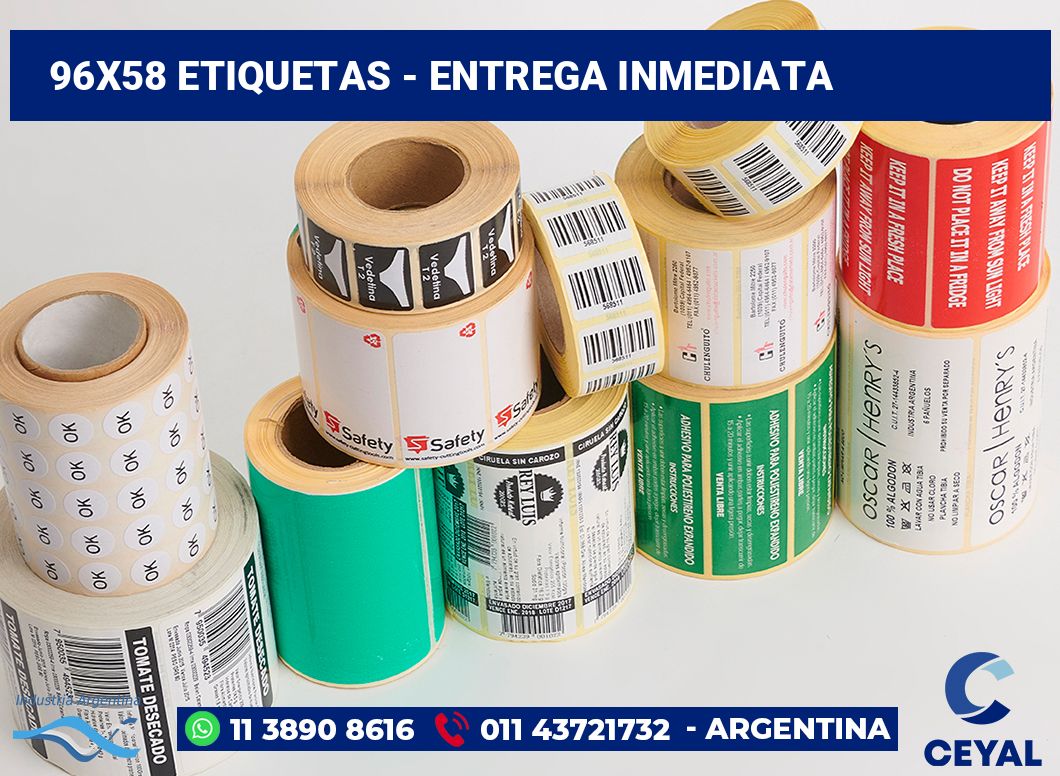 96x58 Etiquetas