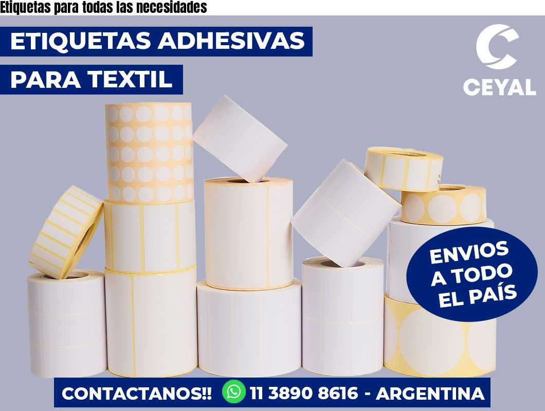 Etiquetas para todas las necesidades
