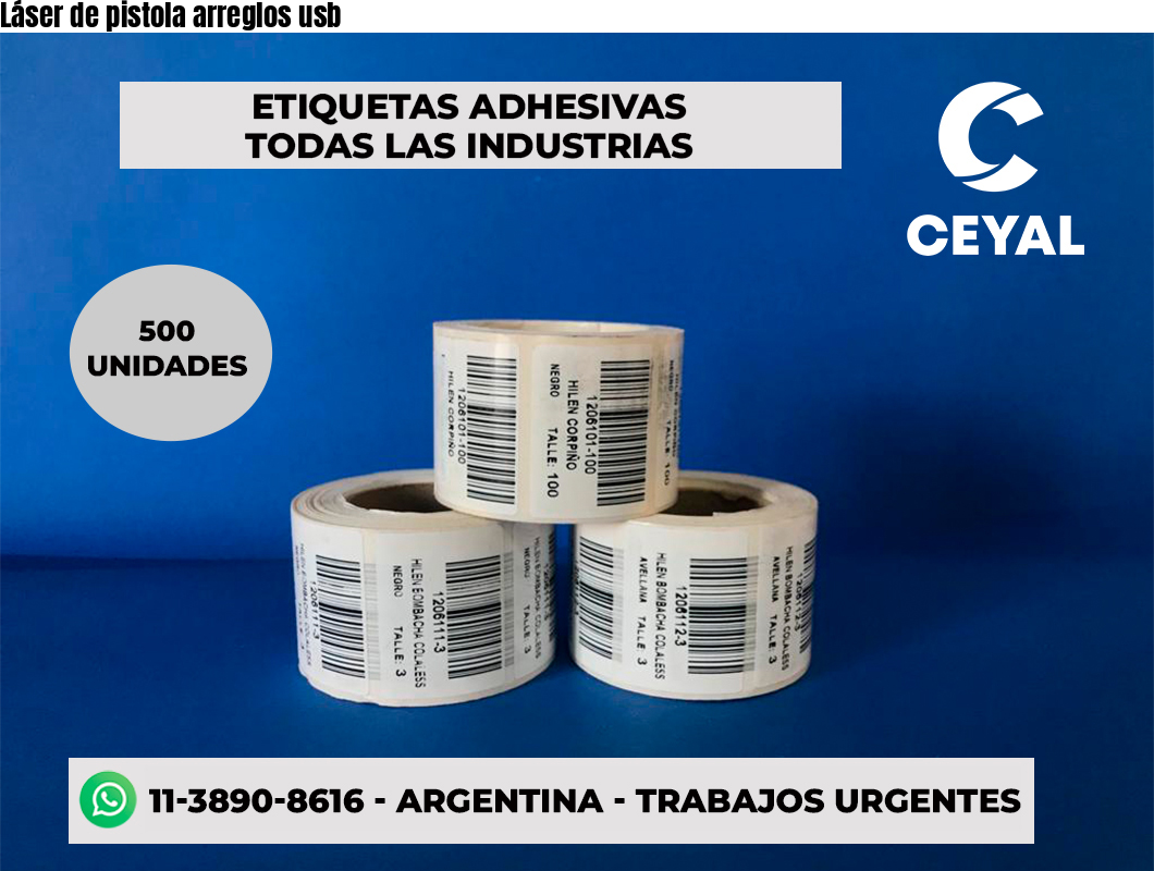 Láser de pistola arreglos usb