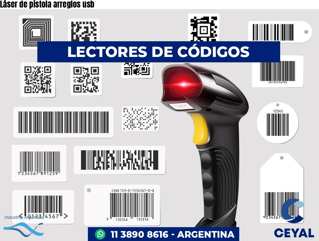 Láser de pistola arreglos usb