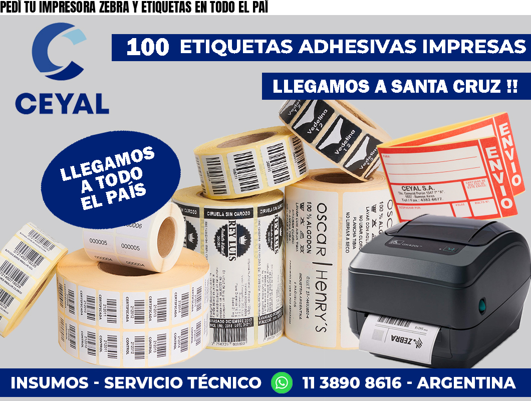 PEDÍ TU IMPRESORA ZEBRA Y ETIQUETAS EN TODO EL PAÍ