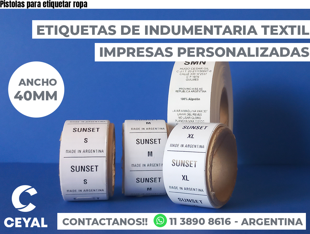 Pistolas para etiquetar ropa
