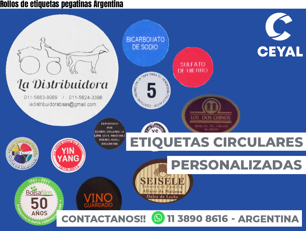 Rollos de etiquetas pegatinas Argentina