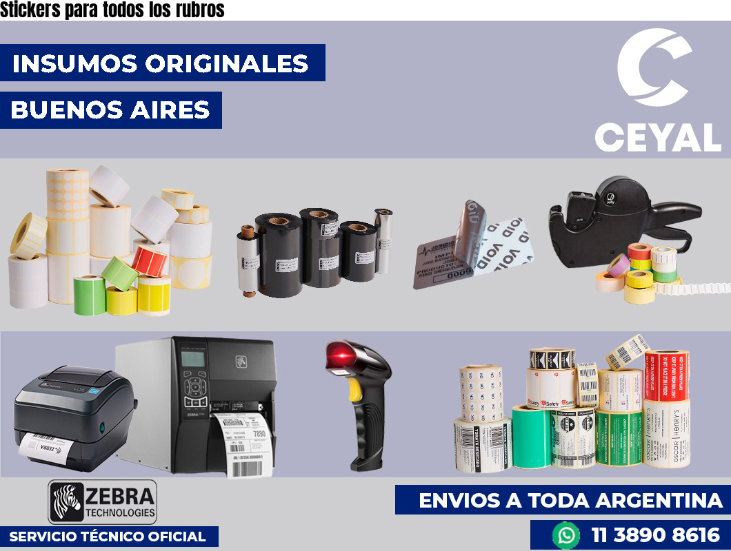 Stickers para todos los rubros