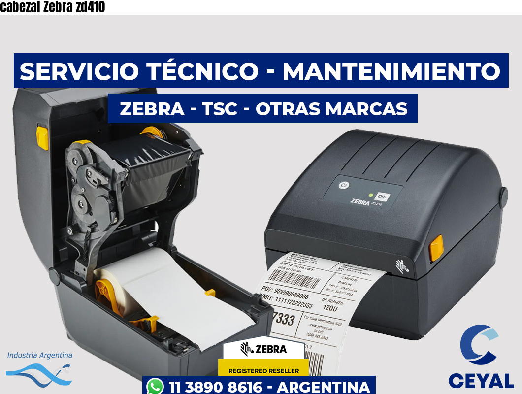 cabezal Zebra zd410