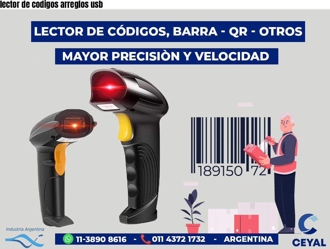 lector de codigos arreglos usb