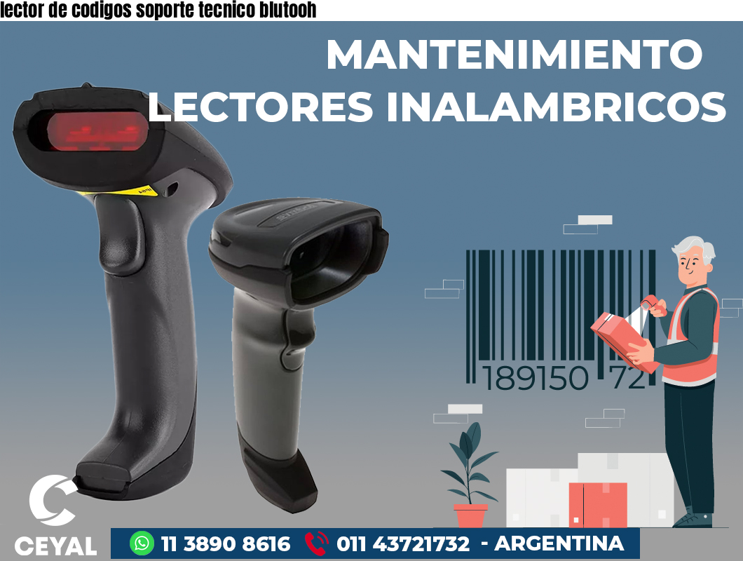 lector de codigos soporte tecnico blutooh