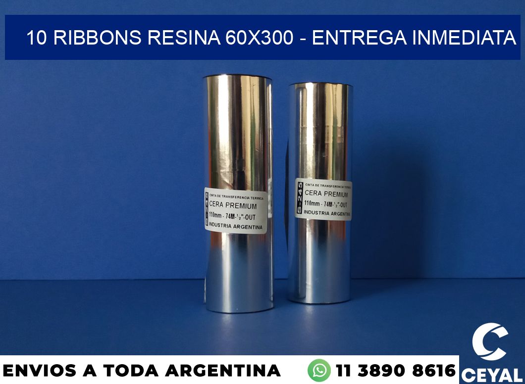 10 Ribbons resina 60×300 – Entrega inmediata
