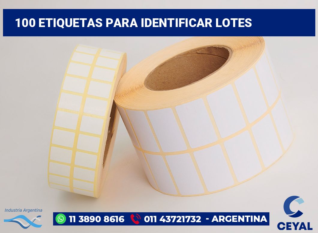 100 Etiquetas para identificar lotes
