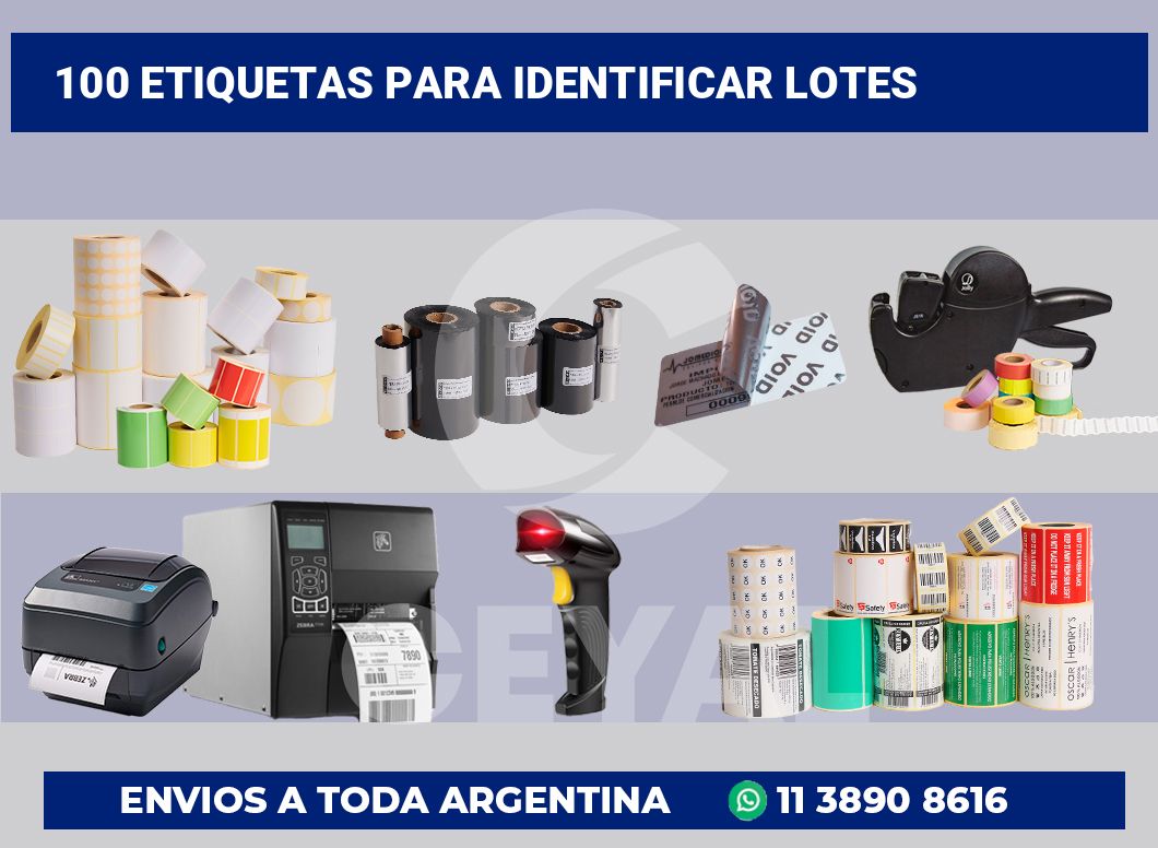 100 Etiquetas para identificar lotes