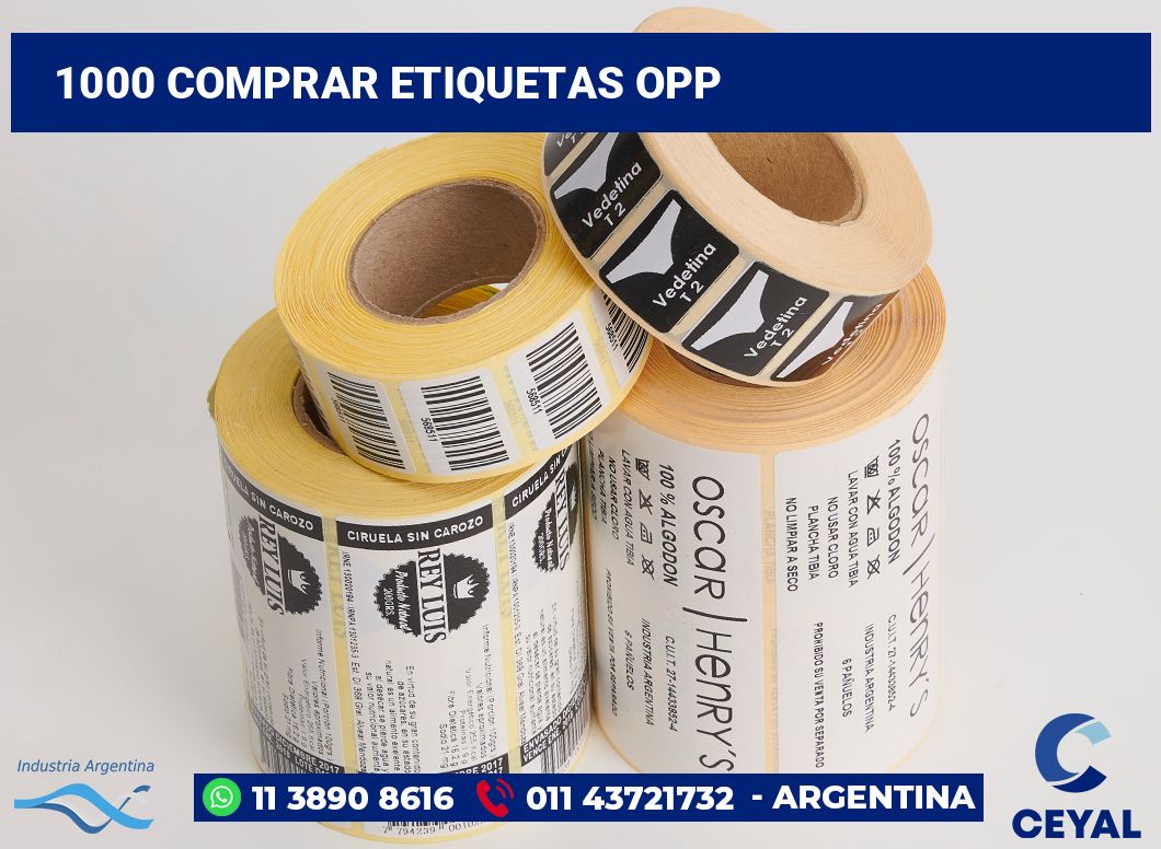 1000 Comprar etiquetas opp