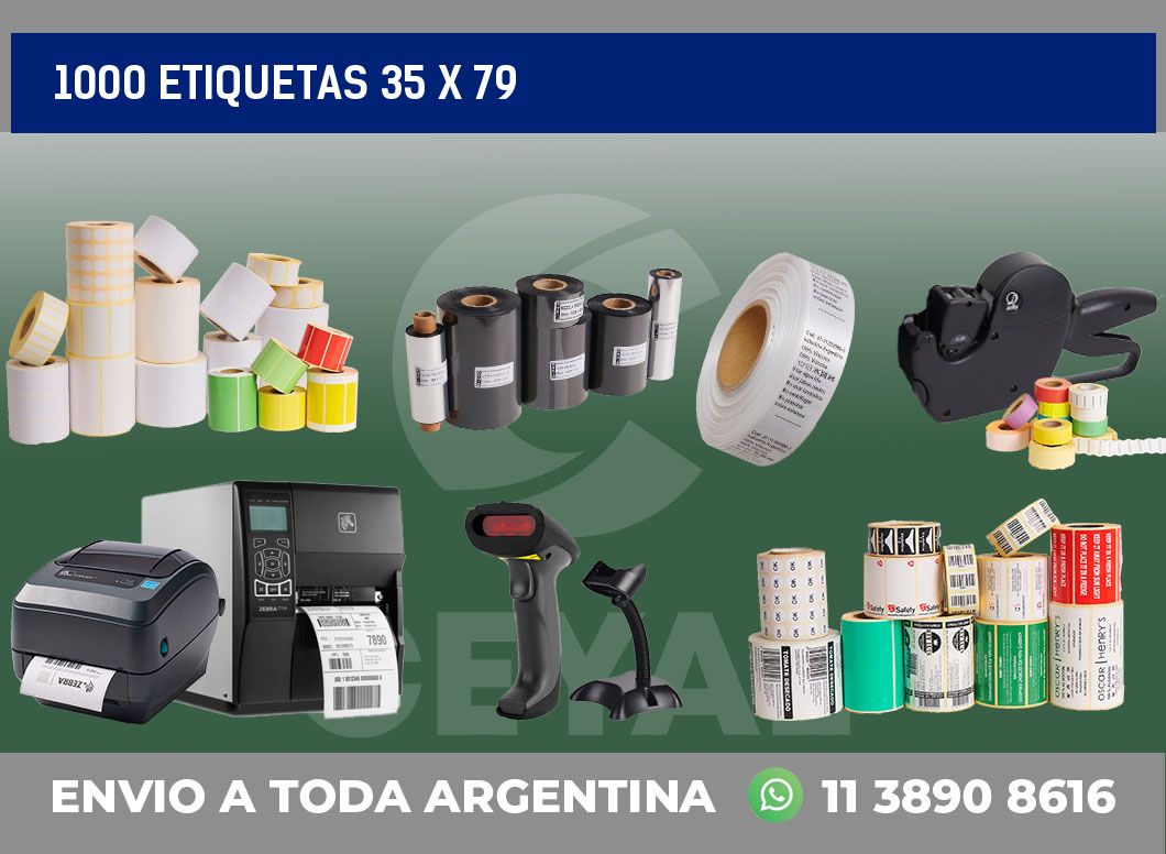 1000 etiquetas 35 x 79