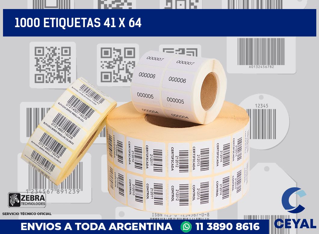 1000 etiquetas 41 x 64